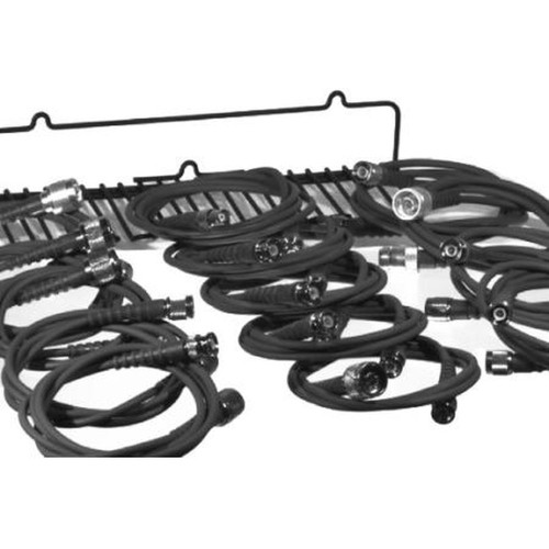 RF RFA-4075-48 INDUSTRIES 14pc Test Cable Kit.4' RG58A/U with Connectors and Strain Reliefs Installed.Includes Handy Wall Hanger Rack