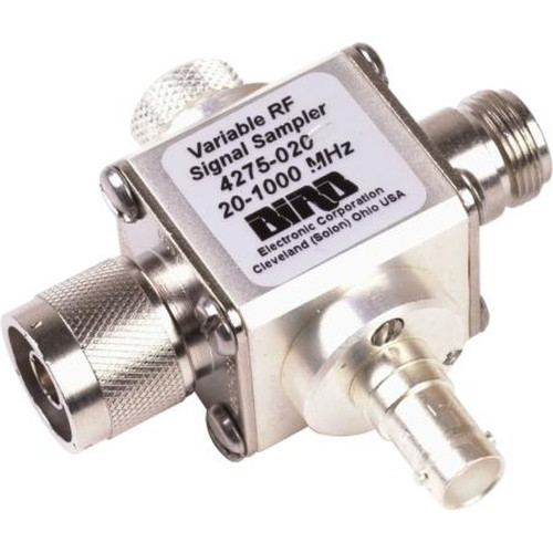 BIRD 4275-020 Variable RF Signal Sampler.25 to 1000 Mhz.Provides Unrectified Adjust- Able Signal at BNC Port.N Female and N Male QC Connectors