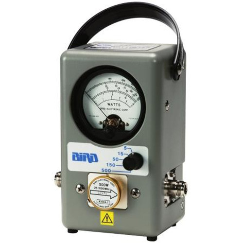 BIRD 4304A RF Directional Wattmeter.Includes Element 25-1000 Mhz.Power Ranges of 5,15,50,150,500 Watts.N Female Connectors.No Elements Required