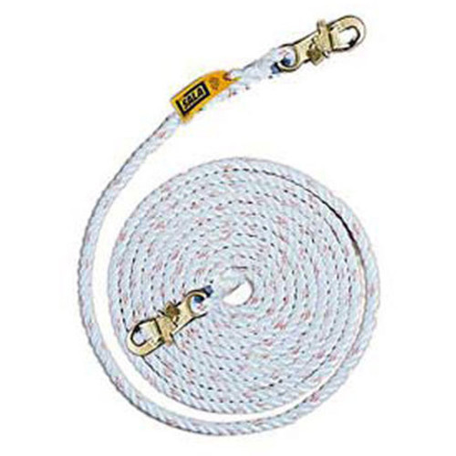 DBI Sala 50 Ft 5/8" Rope Lifeline Assy Snap hook @ one end