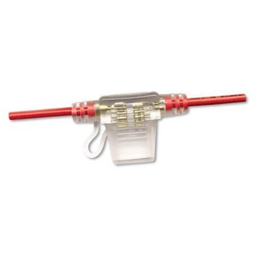 HAINES 312250 PRODUCTS Deluxe ATC Blade Type Fuse Holder, Rubber Fuse Holder W/ Attached Protective Boot Cover.8 Ga Heavy Duty Wire Leads.Single