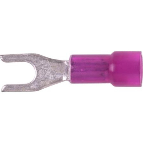 HAINES RS6N PRODUCTS Nylon Insulated Block Spade Crimp Lug for Wire Sizes 22-18 Ga and #6 Size Stud or Screw.Butted seam.600-1000V.100 per Box