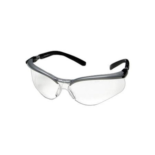 3m 078371-62052 BX Silver and Black Frame Safety Glasses.Clear Anti-Fog Lens.Adjustable Temple Lengths
