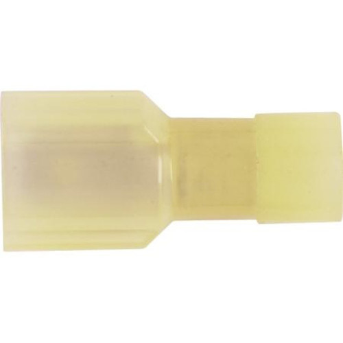 HAINES YMN PRODUCTS Nylon Insulated Male Quick Disconnect Connector with Butted Seam for Wire Sizes 10-12 Gauge.100 Pack.tab Size.250"