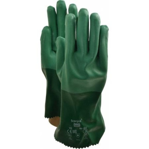 MSC 8-352-10 (xl) INDUSTRIAL DIRECT INC 25 Mil Black Neoprene Chemical Resistant Gloves with Cotton Flock Lining.Size X-Large