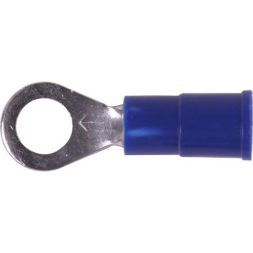 3M 94729 #10 Stud Vinyl Insulated Butted Seam Ring Tongue Terminal for Wire Size 16-14 Gauge.100 per Package