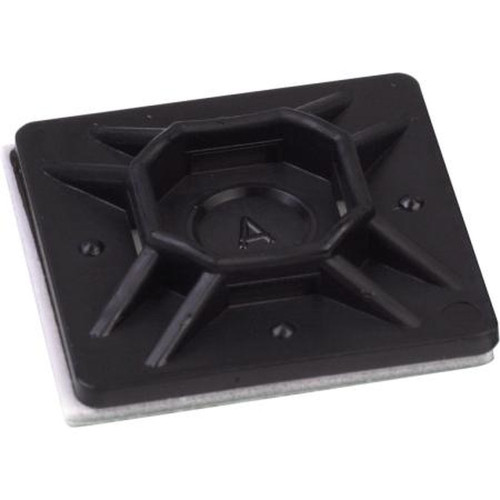 ADVANCED AL-MP-1000-0-C CABLE TIES 1" X 1" Cable Tie Mounting Pad.Black Color, Nylon Base.100 Pack.Rubber Adhesive