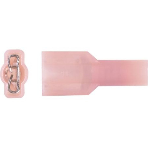 3M 94803 Nylon Insulated Quick Slide Disconnect with Insulation Grip and Butted Seam for Wire Sizes 22-18 Gauge.100 per Box.Tab Size.250 "