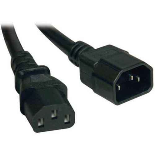 TRIPP P005-12N LITE 1' AC Power Cord, C13 to C14 3x14AWG 15A 100-250V