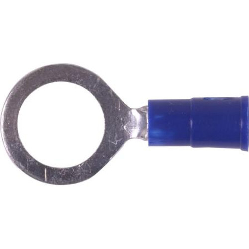 TESSCO 94733 Vinyl Insulated Ring Term.for Wire Sizes 16-14 Gauge.3/8 in Size Stud or Screw.Butted Seam
