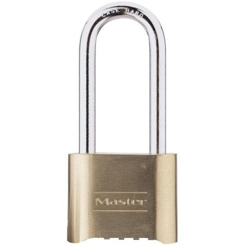 MASTER 175LHSS LOCK Resettable Combination Padlock, Four Digits, 2 Inch Wide Body, Stainless Steel; Set Own Combination to Any of 10,000 Combos
