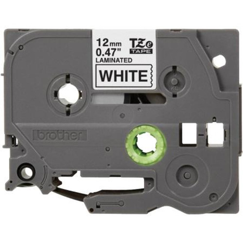 BROTHER TZE231 12mm (0.47") Black on White Tape for P-Touch 8m (26.2 Ft)