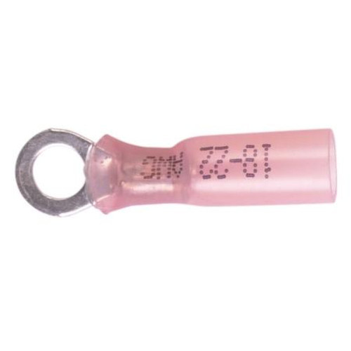 HAINES HS-RR10 PRODUCTS Heat Shrink Ring Terminal.Wire Size 22-18, #10 Stud.100 Pack