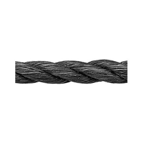 ULINE S-12863BL Twisted Polypropylene Rope - 1/4" X 600', Black