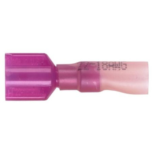HAINES HS-RMN PRODUCTS 22-18 Male Insulated Heatshrink Quick Slide.250 Tab, Red