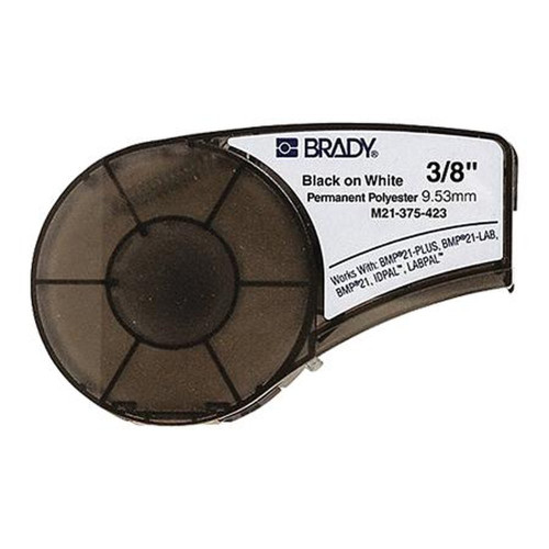 W.h.M21-375-423 BRADY Polyester Component and General ID Labels,.375in W X 21in L, Black on White