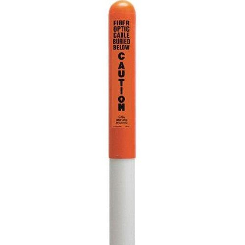 GRAINGER 113783A Utility Dome Marker, Overall Height: 72 In.Round, Thermoplastic, Orange/black/white