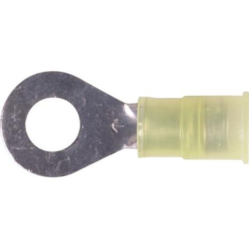 3M MNG10-14R/SX Nylon Insulated Ring Terminal for Wire Sizes 12-10 Ga.and 1/4" Size Stud or Screw.Brazed Seam.50 per Bottle.Yellow
