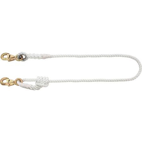 KLEIN 87430 Nylon-Filament Rope Lanyard.Adjustable Length.5/8" Diameter, 4'- 6' Length.for Fall Arrest, Always Use W/ Decelaration Unit.See Klein