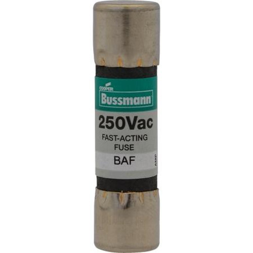 BUSSMANN BAF-1 1A Fiberglass Fast Acting Midget Fuse with 250VAC Voltage Rating; BAF Series