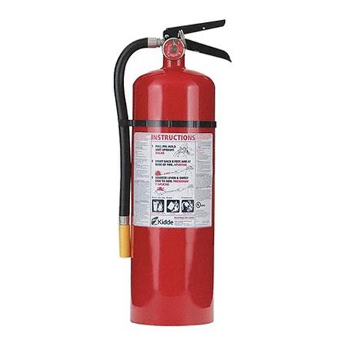 GRAINGER 4T889 Fire Extinguisher, Dry Chemical, Monoammonium Phosphate, 10 Lb