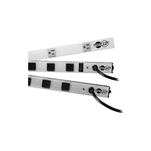 TRIPP PS2408 LITE 8 Outlet Power Strip.24" Metal Housing.15 a Circuit Breaker.On/off Switch.15' Cord