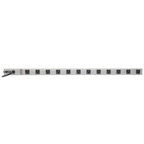 15' PS3612RA 12 R/a Outlet Vert Power Strip, 120V 15A 5-15P