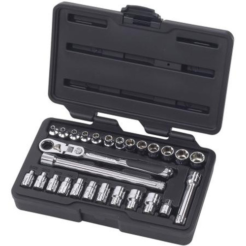 GEARWRENCH 891427 Gearratchet 27pc.Sae/metric XL Pass-Thru Ratchet Set Includes 1/4" Pass-Thru Ratchet 5/32"-9/16", 3.5-13mm 2 Ext.Eliminates Need