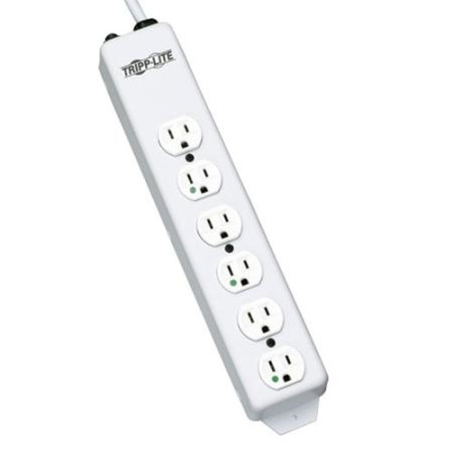 15' PS-615-HG Medical Power Strip W/ 6 Hospital Outlets