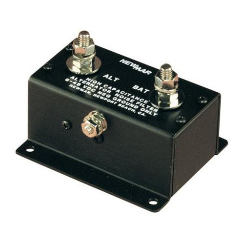 NEWMAR 150-A Noise Filter Reduces Interference from Alternators Etc.in Radios.Install in Alternator Output Lead Near the Alternator.Rated at 150