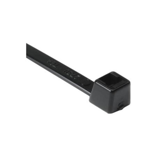HELLERMANNTYTON T50I0UVM4 UV Resistant Cable Tie, 12 in Long, UL Rated, 50lb Tensile Strength, PA66UV, Black, 1000/pkg