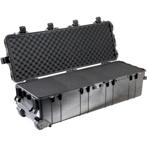 PELICAN 1740 BLACK Protector Equipment Case.Water Tight and Airtight to 30 Feet W/neoprene O-Ring Seal.Inside Dims: 40.98"L X 12.92"W X 12.13"D