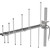 COMPROD 628-70 VHF LOG PERIODIC 5.5dB, 155-230 Mhz