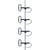 TELEWAVE ANT500D6-9 470-550 Mhz 4-Element Dipole Array, 6-9 Dbd, 18 Deg Vertical Beamwidth, N Male Connector