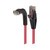 L-COM TRD695RA1RD-10 Premium CAT 6 Right Angle Ethernet Patch Cords - RA (down) to Straight, Red, 10 Ft