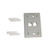 BELDEN AX101433 2 Port Face Plate MDVO Face Plate.Flush Mount.White Plastic