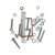 RFS 913412 Hardware Kit for Flange for WR137.Includes Nuts, Bolts and Silicone Rubber Gasket for One Flange Connection