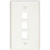 SIGNAMAX SKF-3-WH 3 Port Single Gang Keystone Jack Faceplate.Color Is White.Made of High Impact Thermoplastic