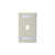 SIGNAMAX SKFL-1-WH 1-Port Single Gang Keystone Faceplate with Labeling Windows.White Color.Made of High Impact Thermoplastic