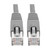 TRIPPLITE N262-003-GY Cat6a 10G-Certified Snagless Shielded STP Ethernet Cable (RJ45 M/m), Poe, Gray, 3 Ft