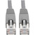 TRIPP N262-015-GY LITE Cat6a 10G-Certified Snagless Shielded STP Ethernet Cable (RJ45 M/m), Poe, Gray, 15 Ft