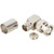 AMPHENOL 112595 RF Connector, BNC Right Angle Crimp Plug for RG-214 Cable, 50 Ohm