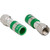 BELDEN FSNS6U-25 Universal F Compression Connector for RG6 Cable, Nickel, with Green Band.for Standard or Quad-Shield Cables