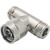 L-COM BN126 Type N 3 Port T Shape Coaxial Adapter.Two Type N Female Interfaces, One Type N Male Interface