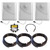 WILSONPRO 309908-50N Triple Antenna Expansion Kit (includes: 311135-Wall Mount Panel Ant, 859981-Splitter 4 Way, 952360-60ft Black LMR400 Cable,