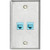 BELDEN AX102007 Keyconnect Stainless Steel Faceplates, 2-Port, Single Gang, Flush.Includes 6-32 Screws