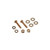 BURNDY TMH264 Connector Mounting Hardware Hardware Kit That Consists of 2 Bolts, 4 Flat, Washers, 2 Split Washers, and 2 Hex Nuts