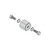 COOPER SB1154 B-LINE 1" Stand-Off Isolator, 1/4"-20 Thread, Red