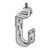 COOPER BCH21-C442 B-Line 1-5/16in J-Hook with Screw-On Beam Clamp Fastener, Rotates 360 Deg, Beam Flange Thickness: 1/8 - 5/8in