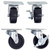 DDB CA-4 UNLIMITED Heavy Duty Caster Kit.Includes Four Casters to Be Mounted on the Bottom of Cabinets, 2 Locking and 2 Standard